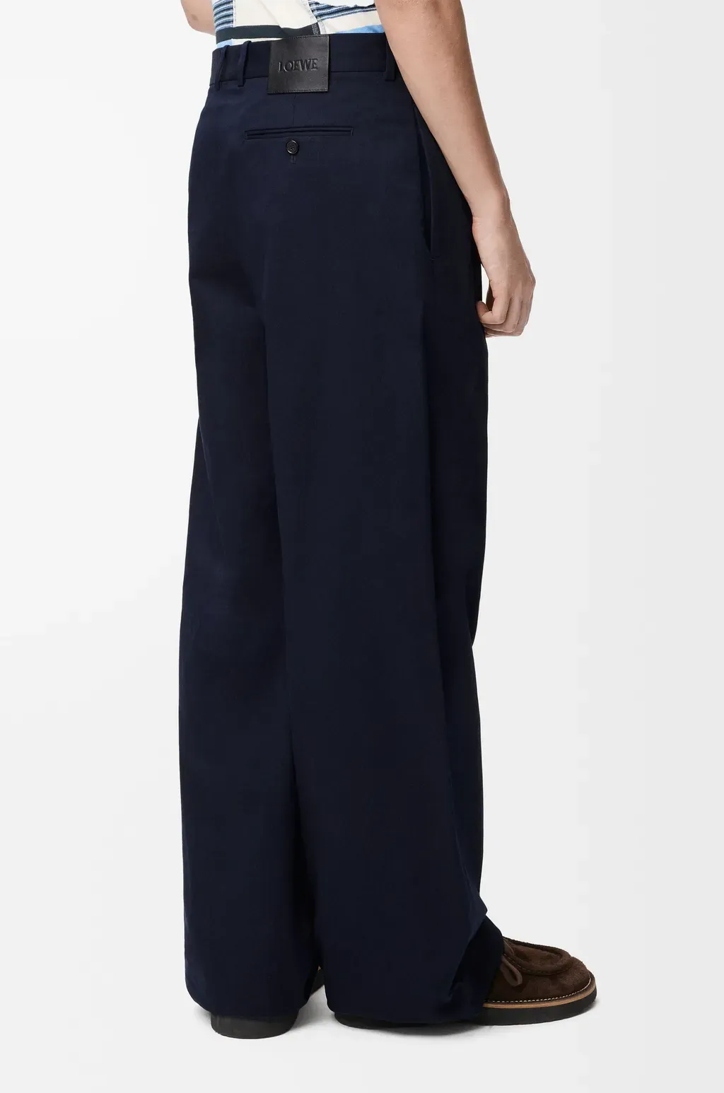 Wide Leg Trousers In Cotton