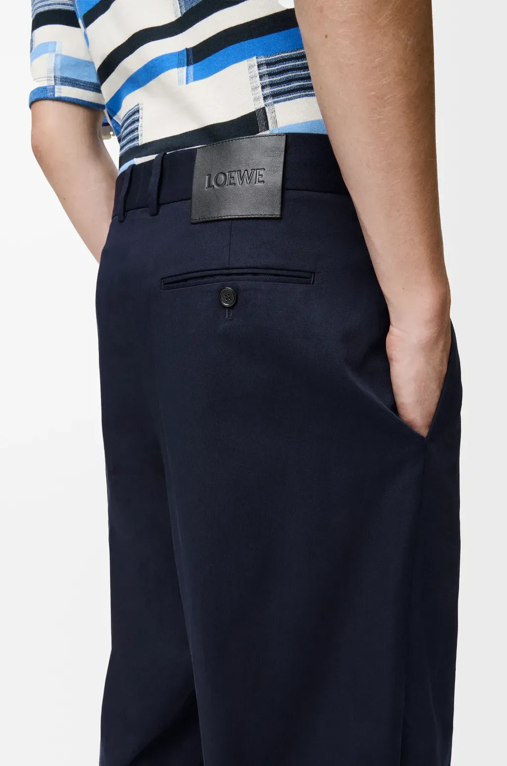 Wide Leg Trousers In Cotton