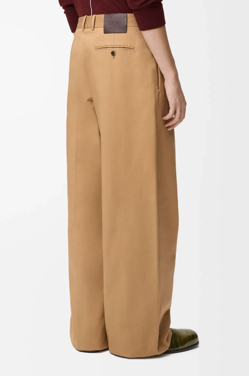 Wide Leg Trousers In Cotton