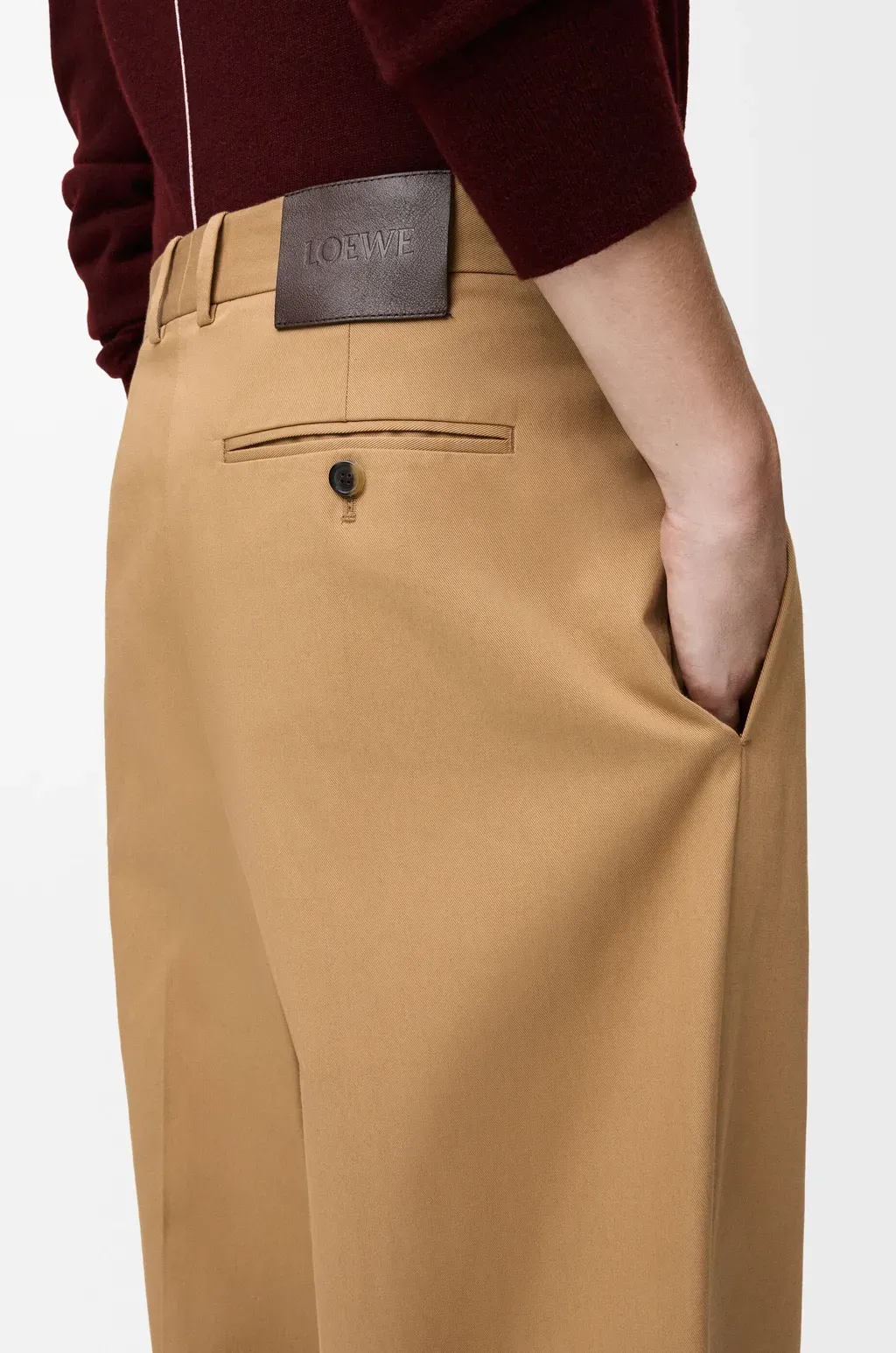 Wide Leg Trousers In Cotton