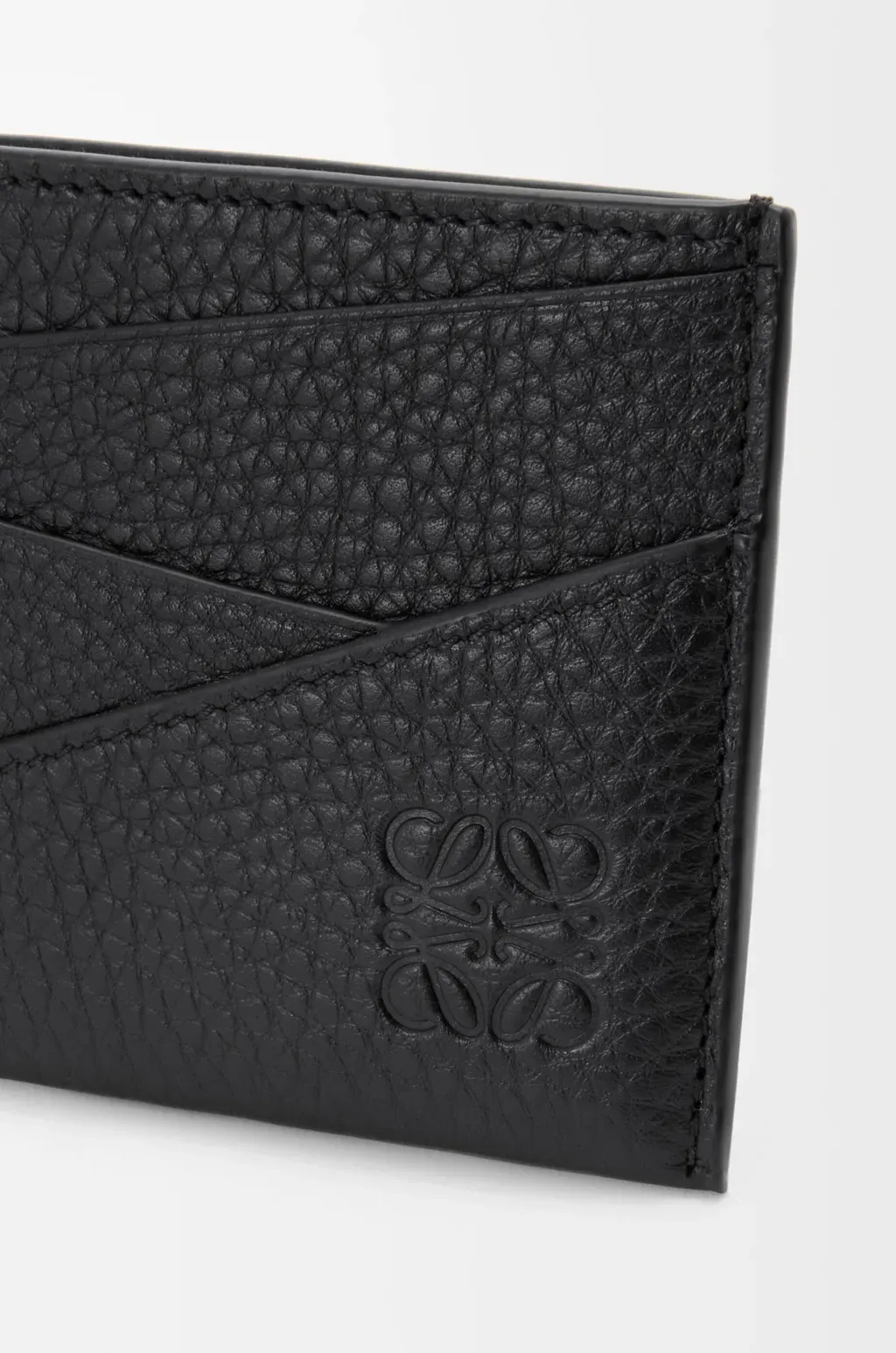 Puzzle Plain Cardholder In Supple Grained Calfskin