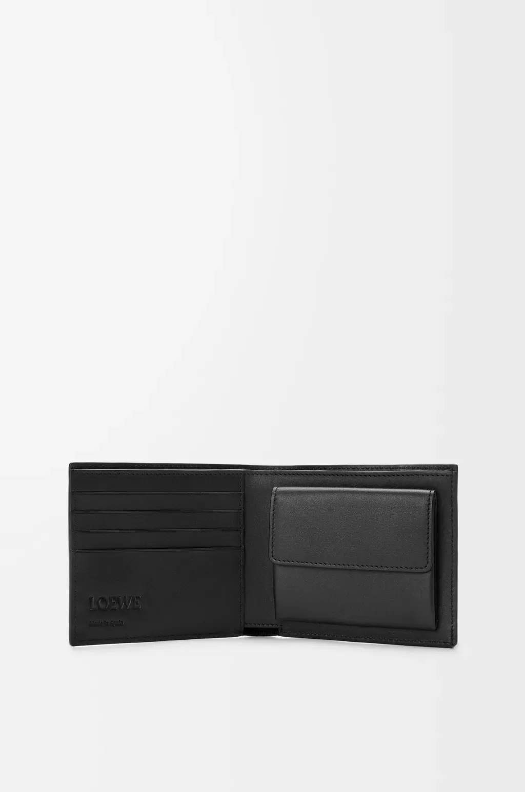 Puzzle Bifold Coin Wallet In Supple Grained Calfskin