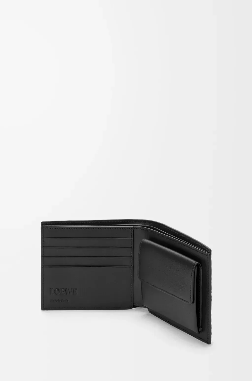 Puzzle Bifold Coin Wallet In Supple Grained Calfskin