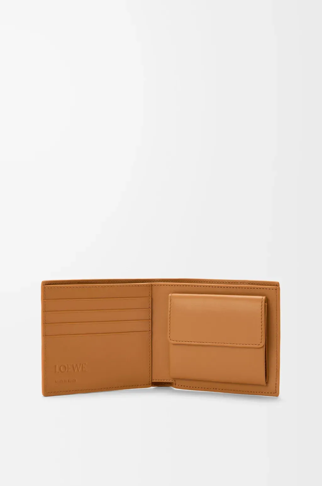 Puzzle Bifold Coin Wallet In Supple Grained Calfskin