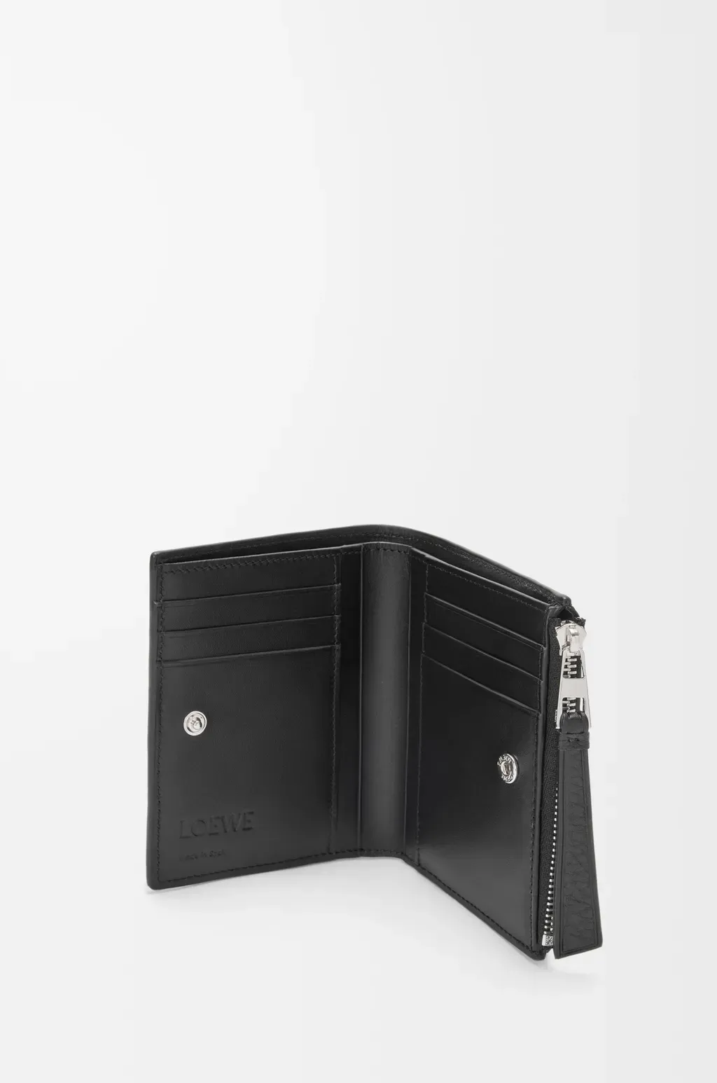 Puzzle Slim Compact Wallet In Supple Grained Calfskin