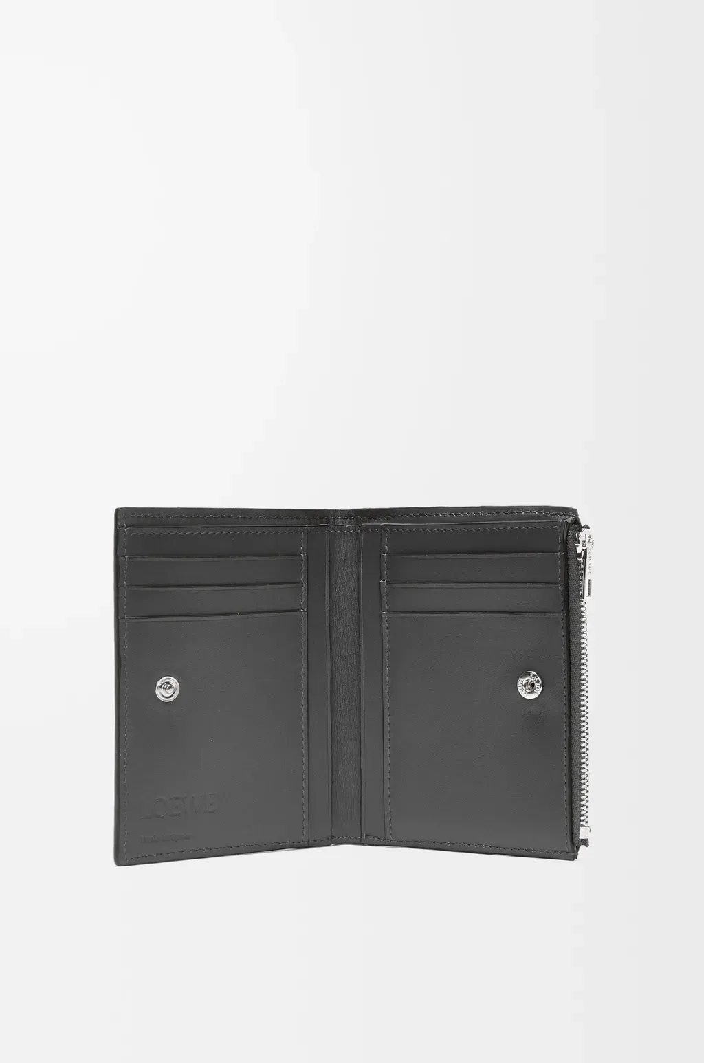 Slim Compact Wallet In Soft Grained Calfskin
