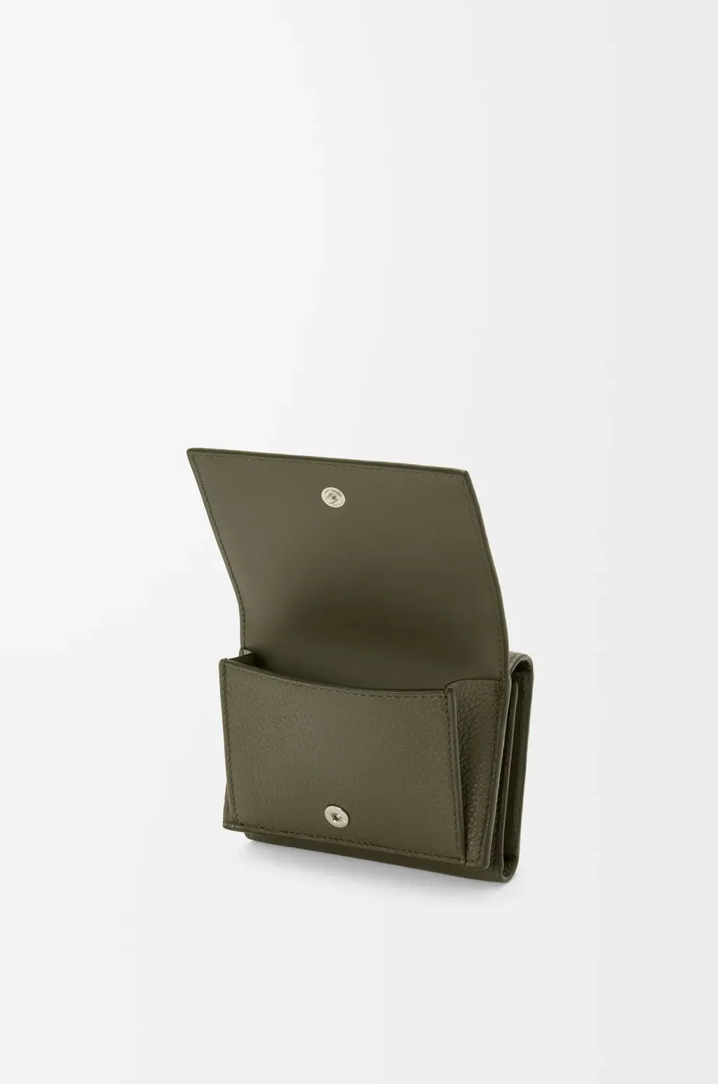 Trifold Wallet In Soft Grained Calfskin