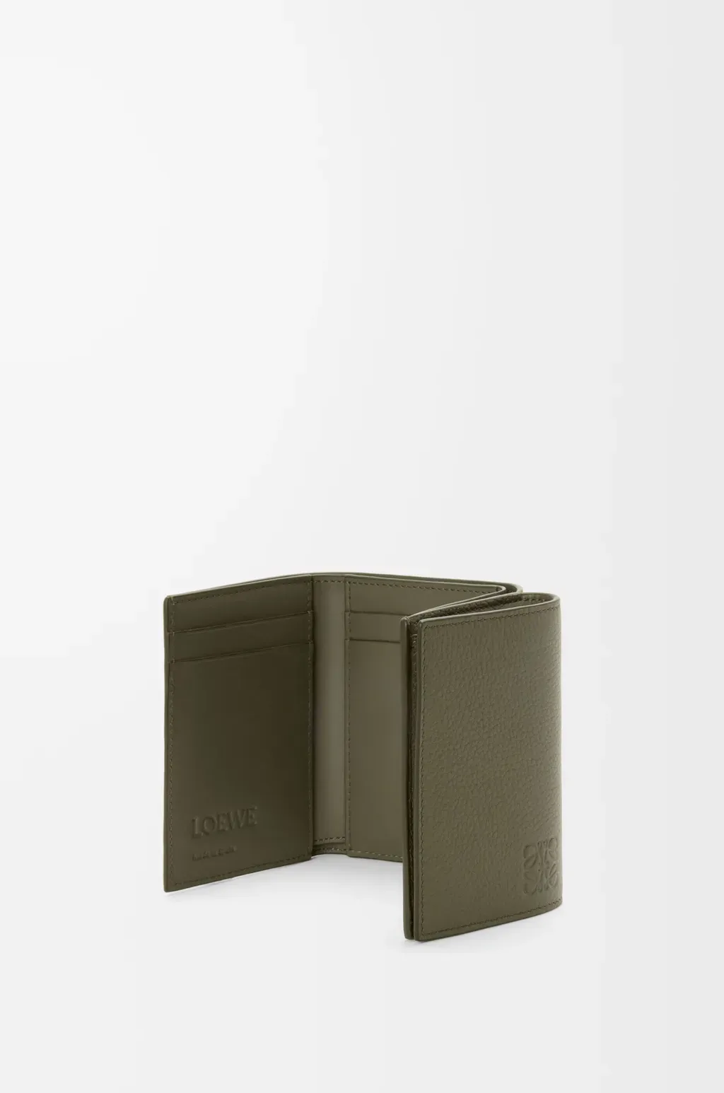 Trifold Wallet In Soft Grained Calfskin