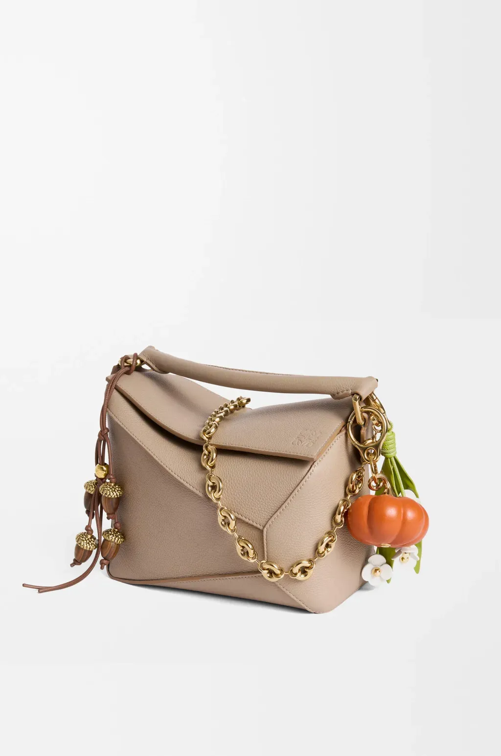 Strawberry Flower Charm In Classic Calfskin