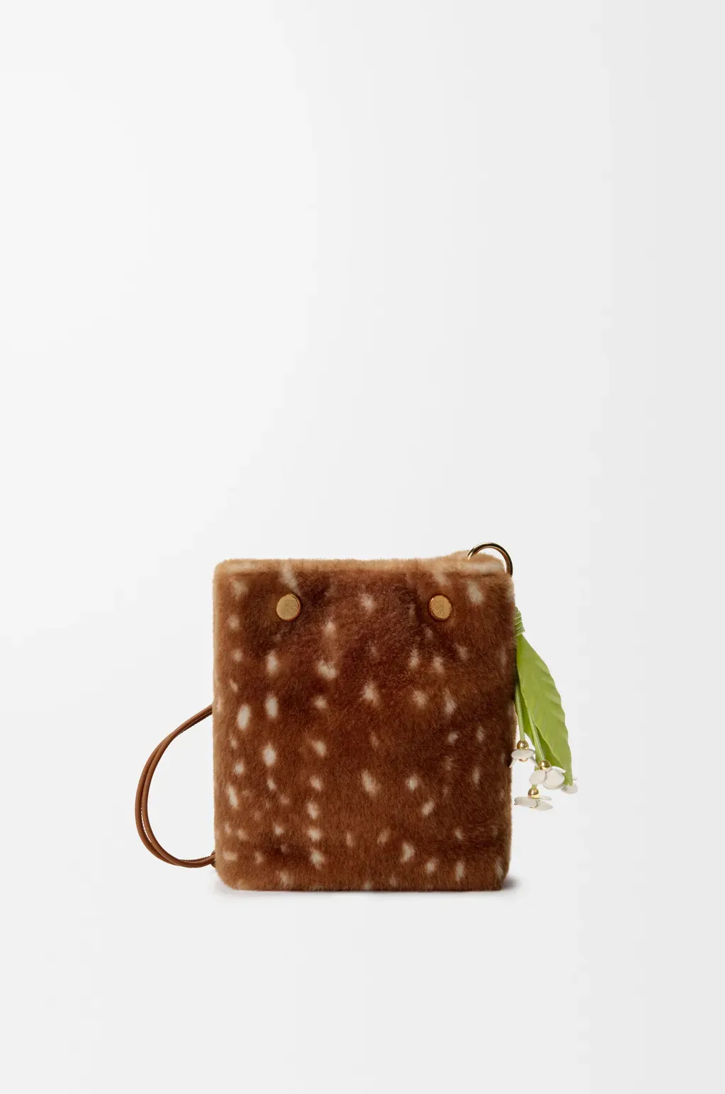 Strawberry Flower Charm In Classic Calfskin