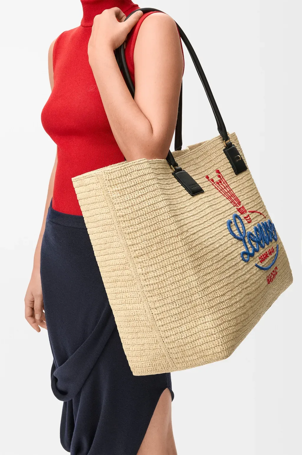 Xl Verano Tote In Raffia