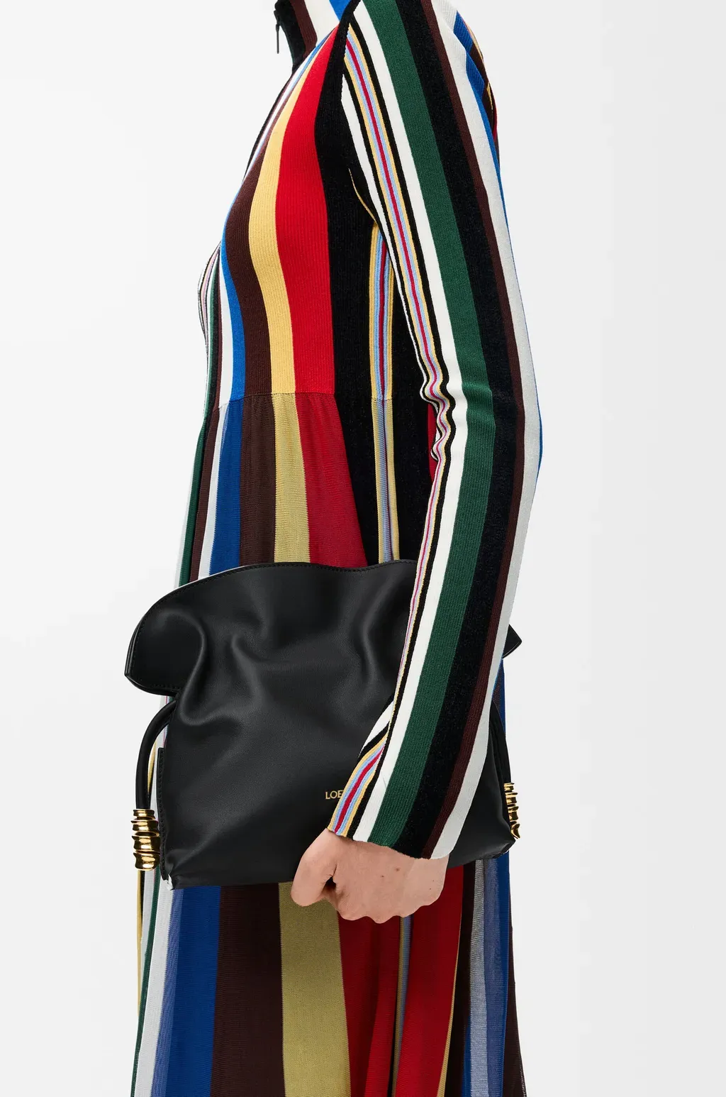 Mini Coil Flamenco Clutch In Nappa Calfskin