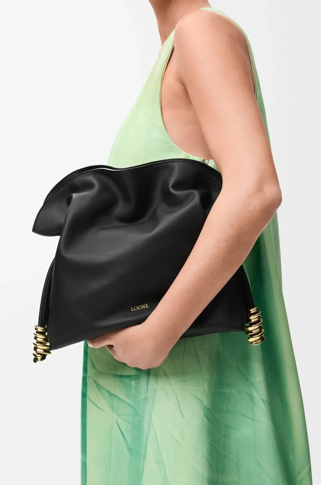Medium Coil Flamenco Clutch In Nappa Calfskin