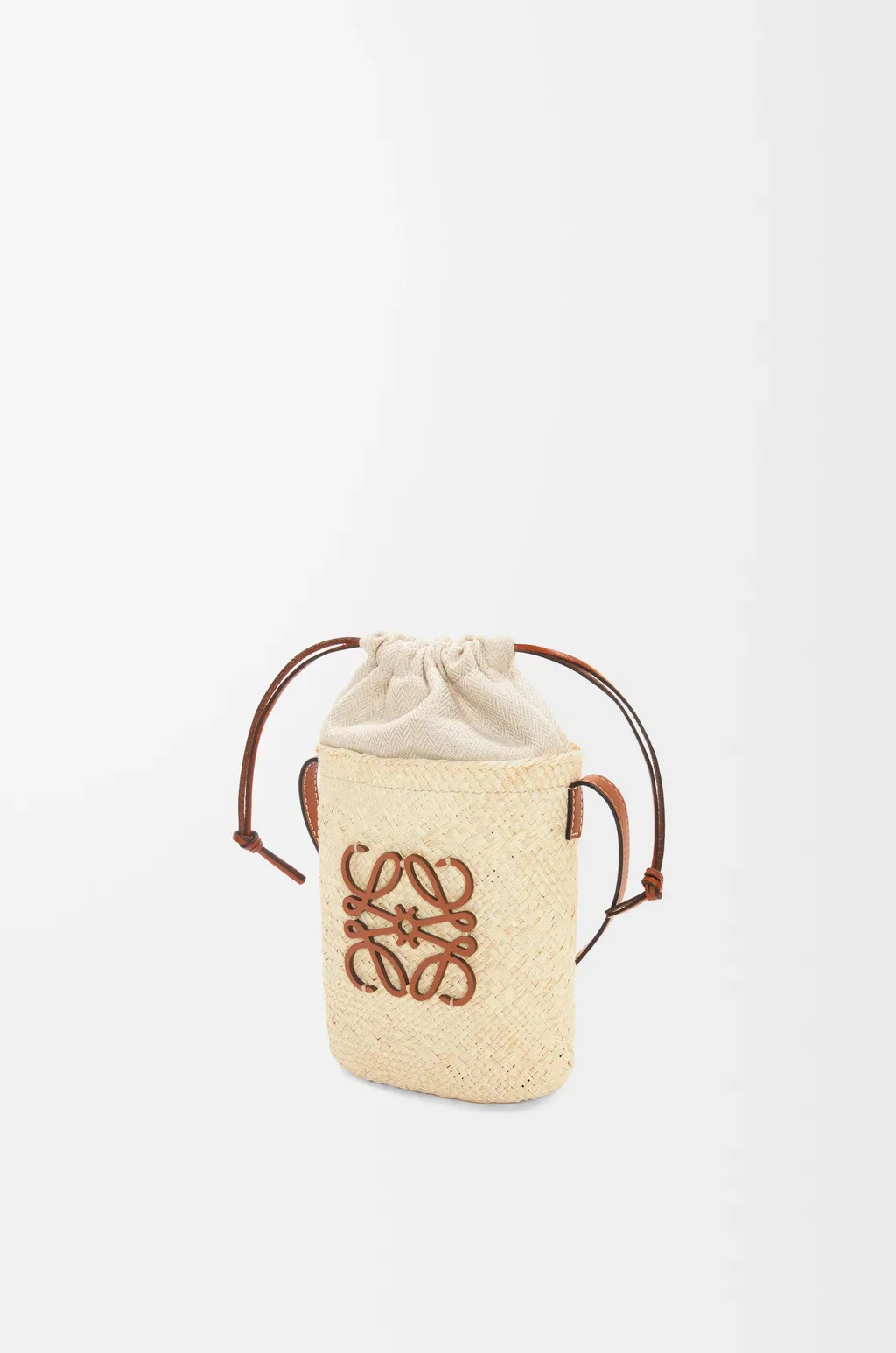 Square Pocket In Iraca Palm And Calfskin
