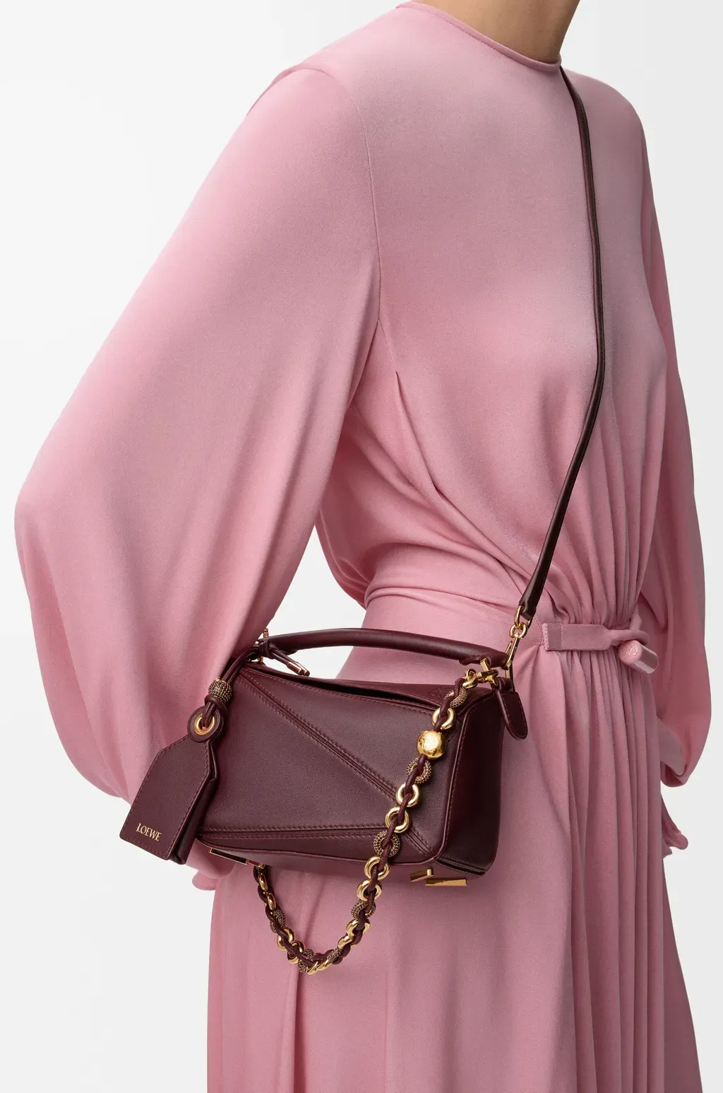 Mini Featherlight Puzzle Bag In Mellow Nappa Lambskin