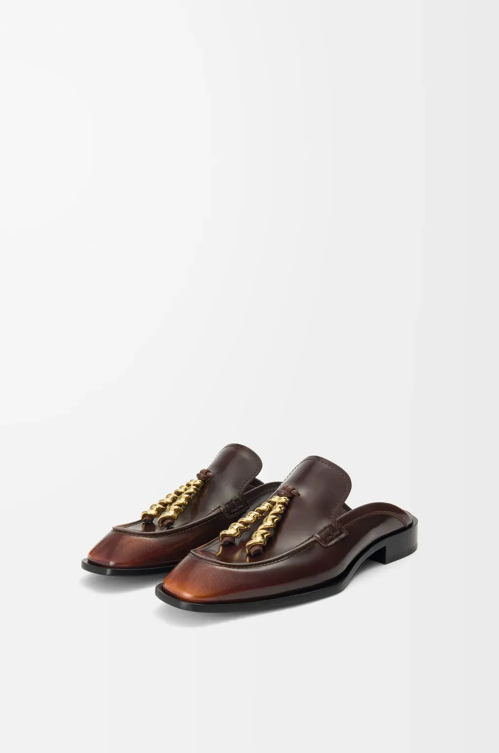 Edge Loafer Mule In Brushed-Off Calfskin