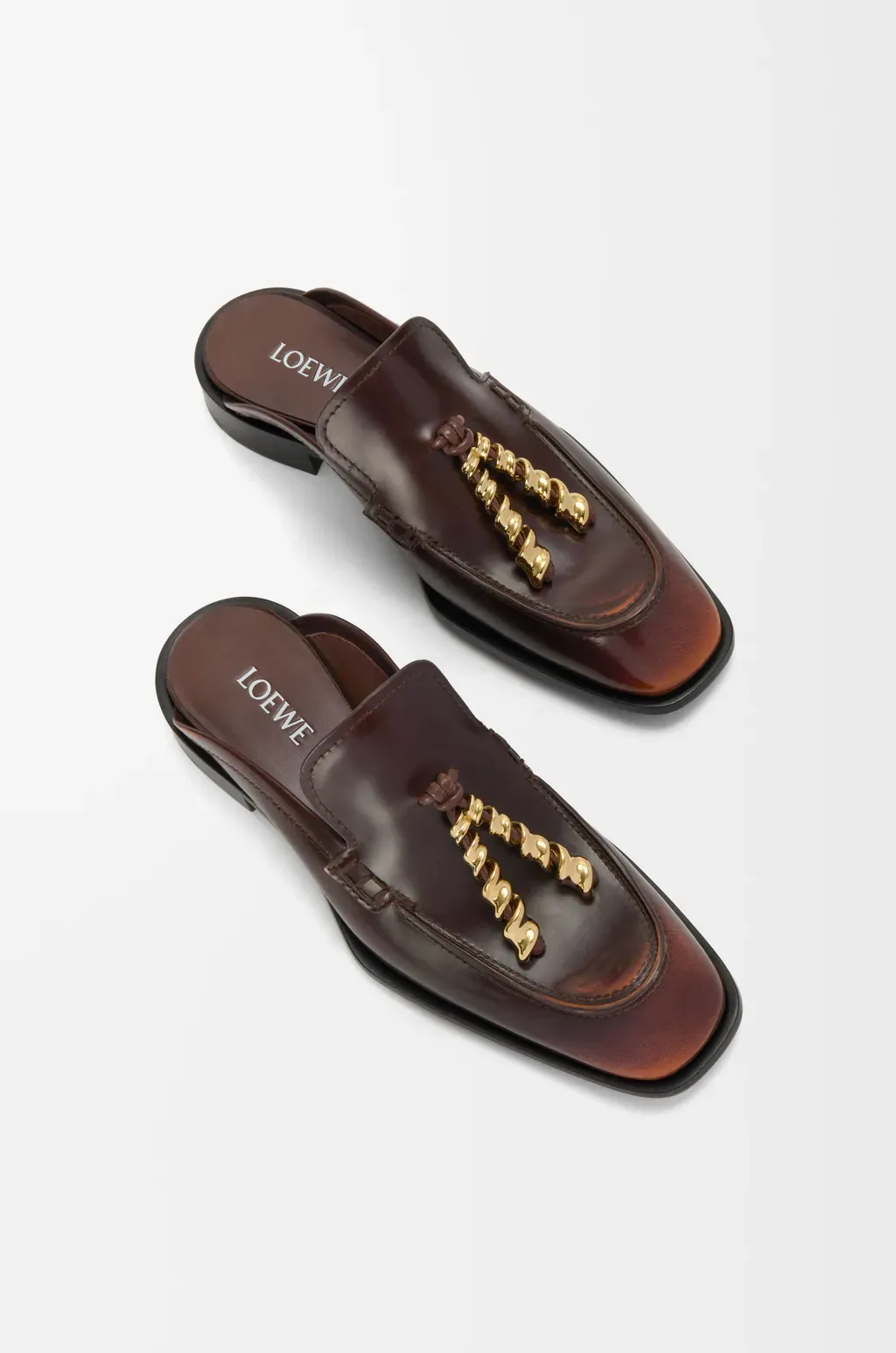 Edge Loafer Mule In Brushed-Off Calfskin