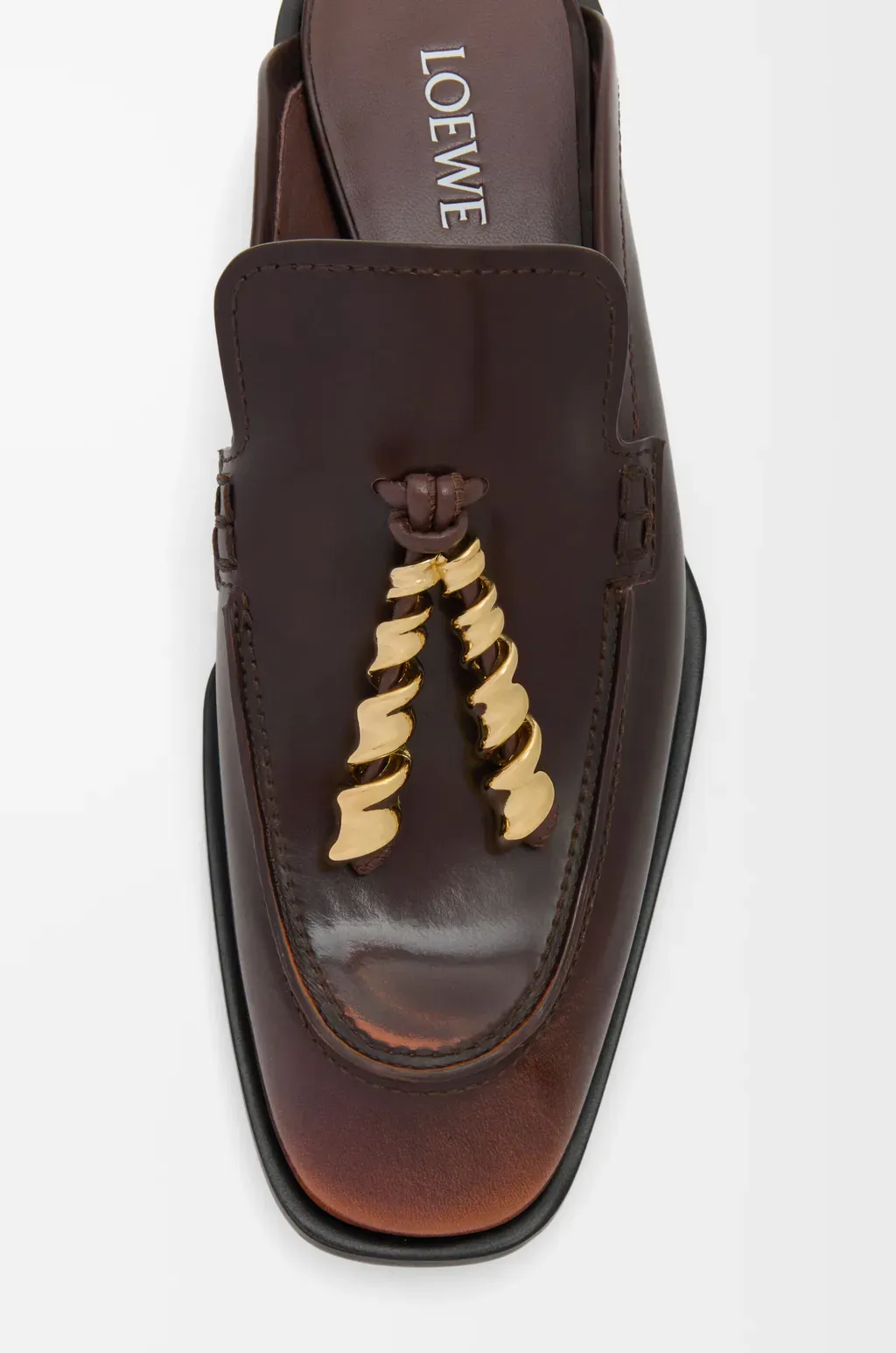 Edge Loafer Mule In Brushed-Off Calfskin
