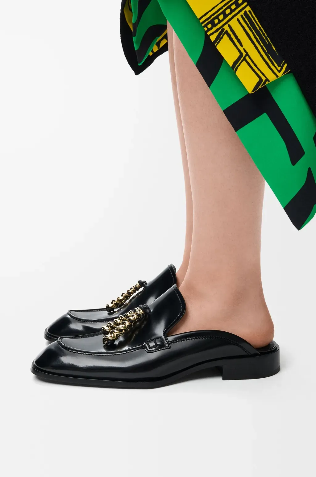 Edge Loafer Mule In Brushed Calfskin