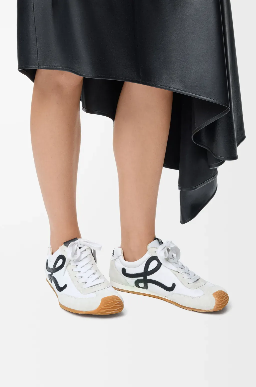 Ballet Runner 2.0 In Nylon And Calfskin
