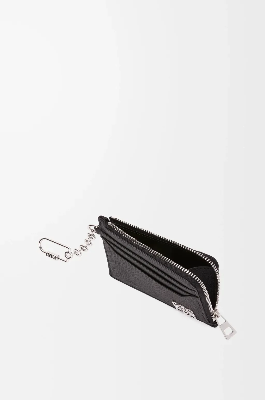 Anagram Square Coin Cardholder In Pebble Grained Calfskin