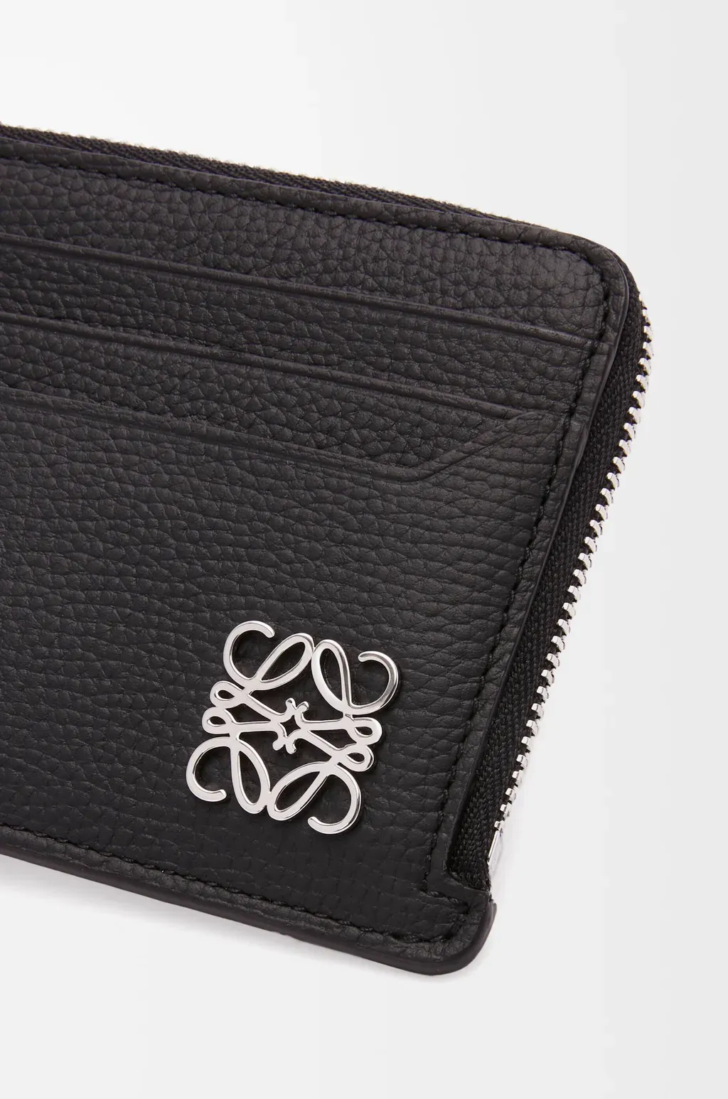 Anagram Square Coin Cardholder In Pebble Grained Calfskin