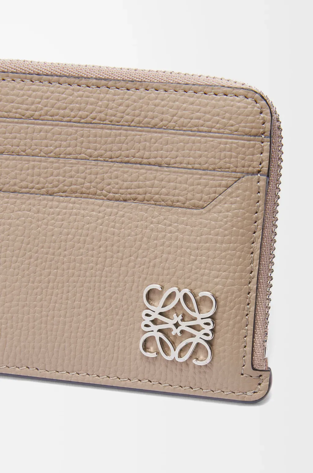 Anagram Square Coin Cardholder In Pebble Grained Calfskin