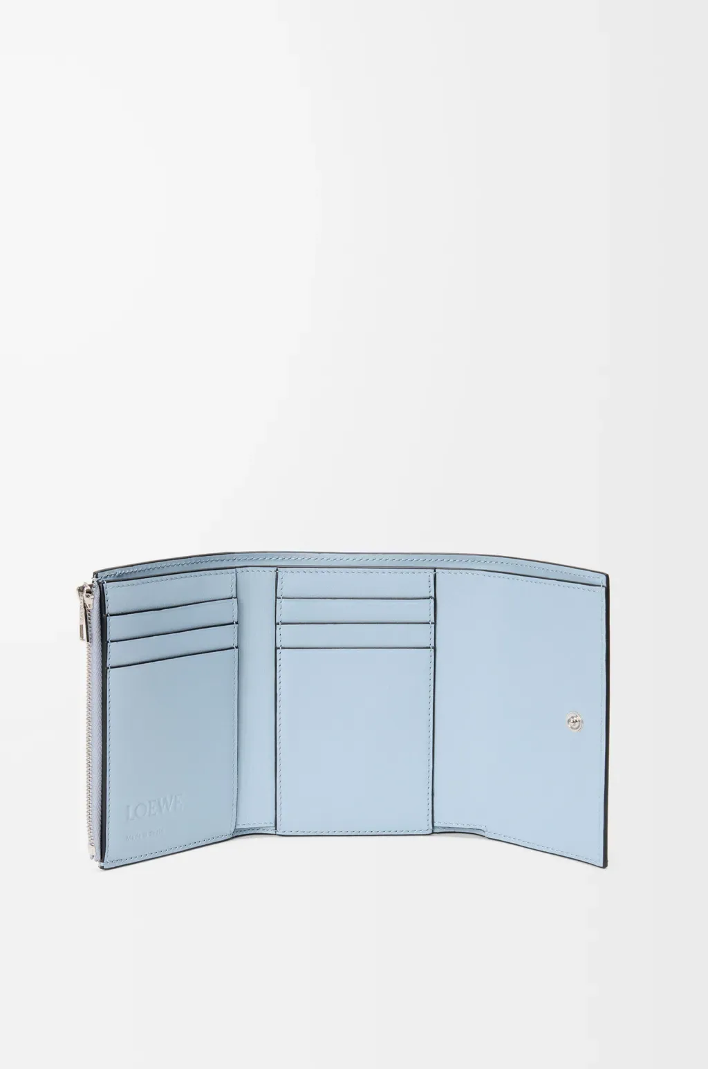 Futurist Cat Small Vertical Wallet In Classic Calfskin