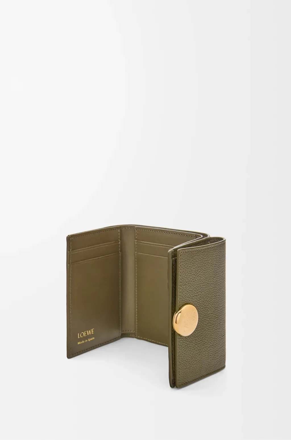 Pebble Trifold Wallet In Pebble Grain Calfskin