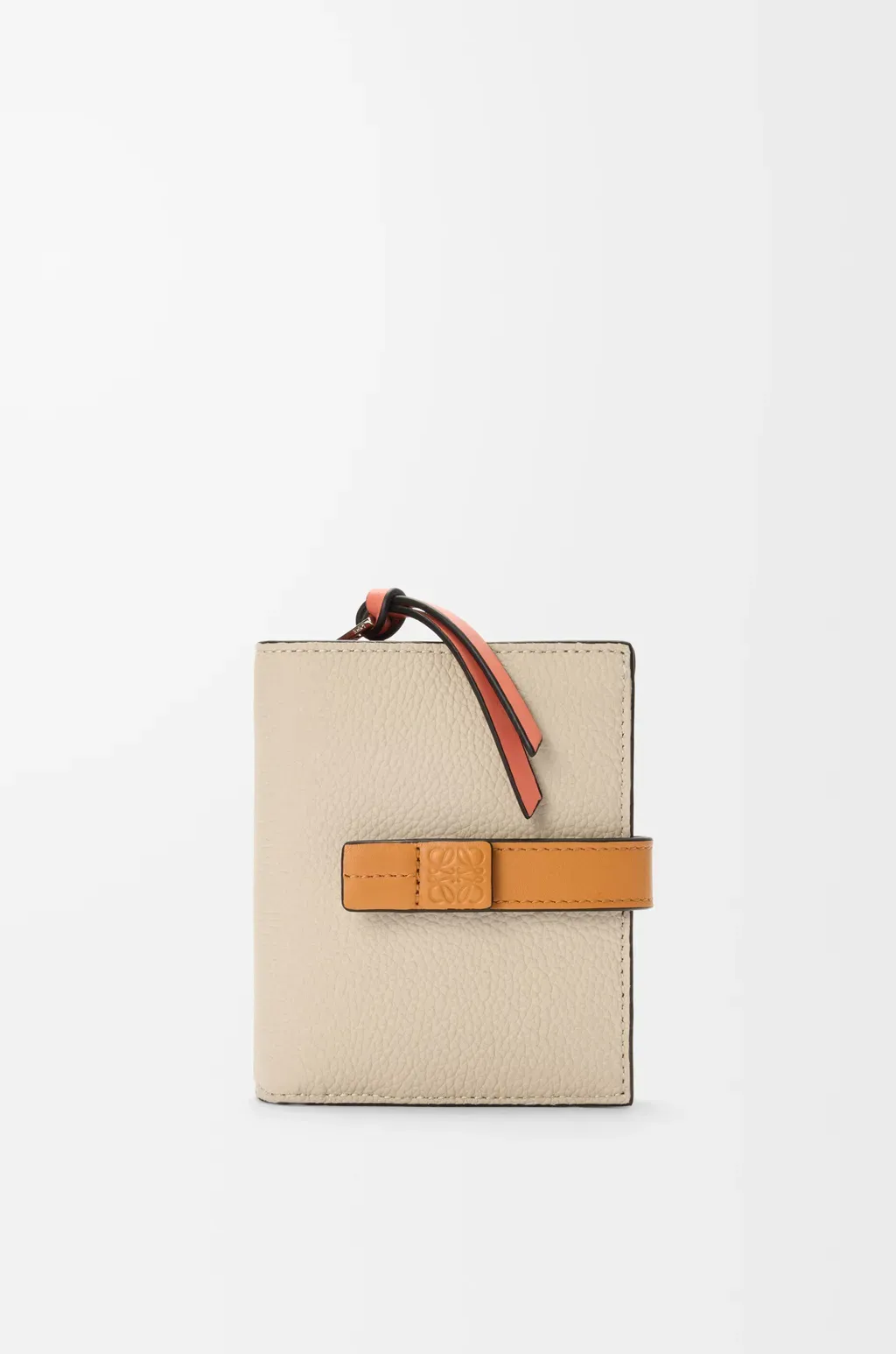 Compact Zip Wallet In Soft Grained Calfskin