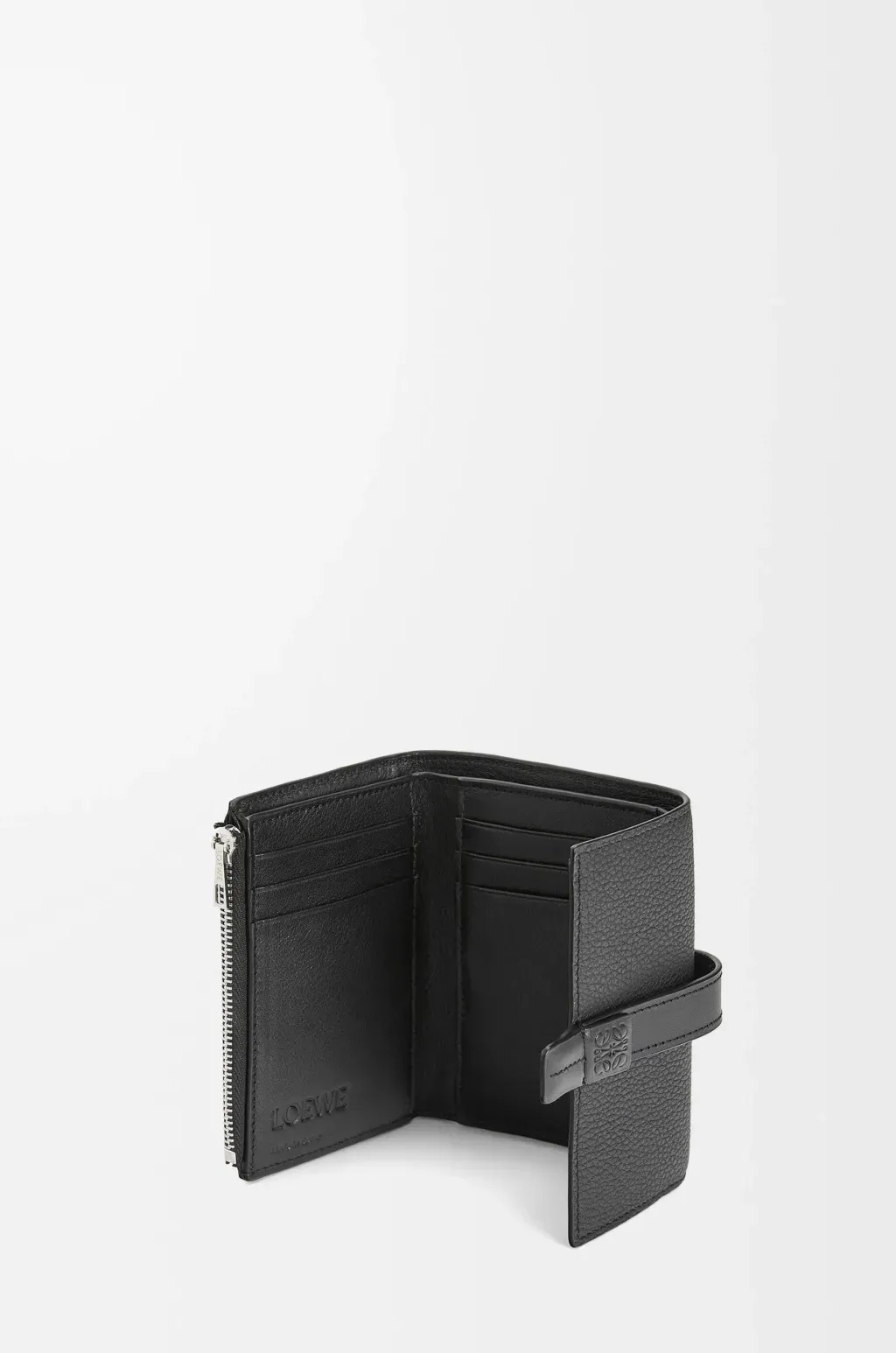 Small Vertical Wallet In Soft Grained Calfskin
