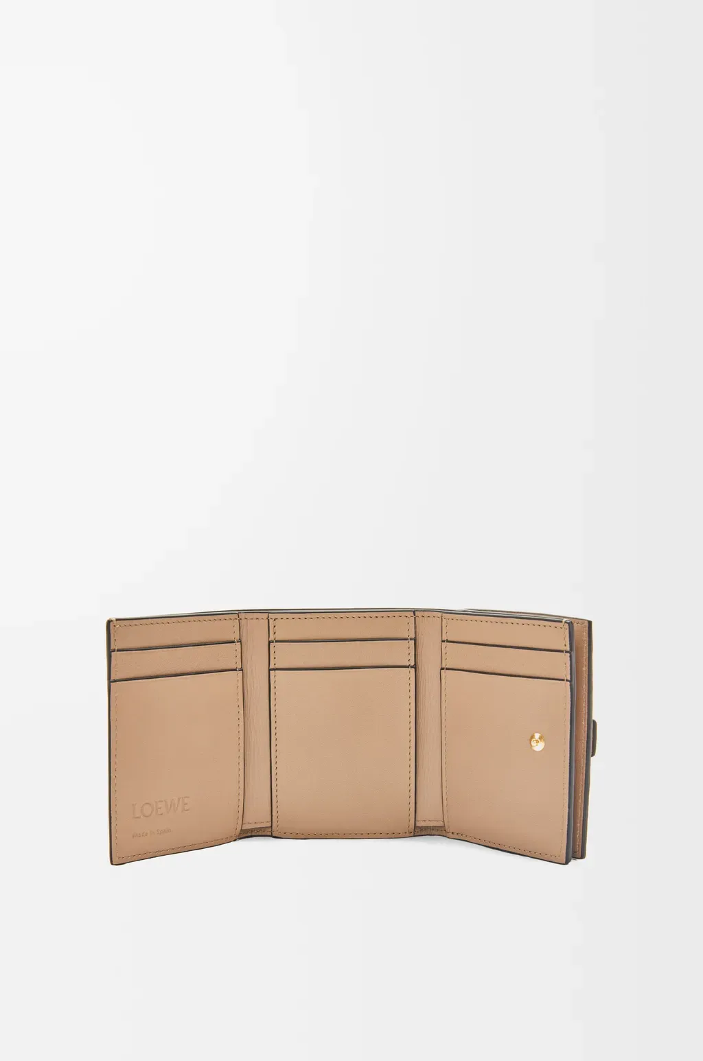 Trifold Wallet In Soft Grained Calfskin