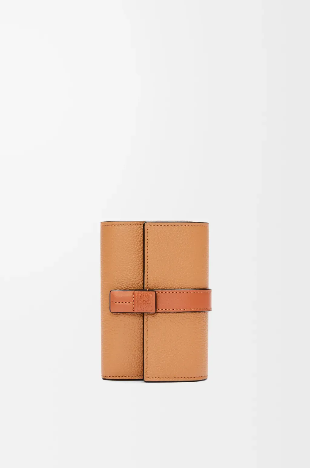Small Vertical Wallet In Soft Grained Calfskin
