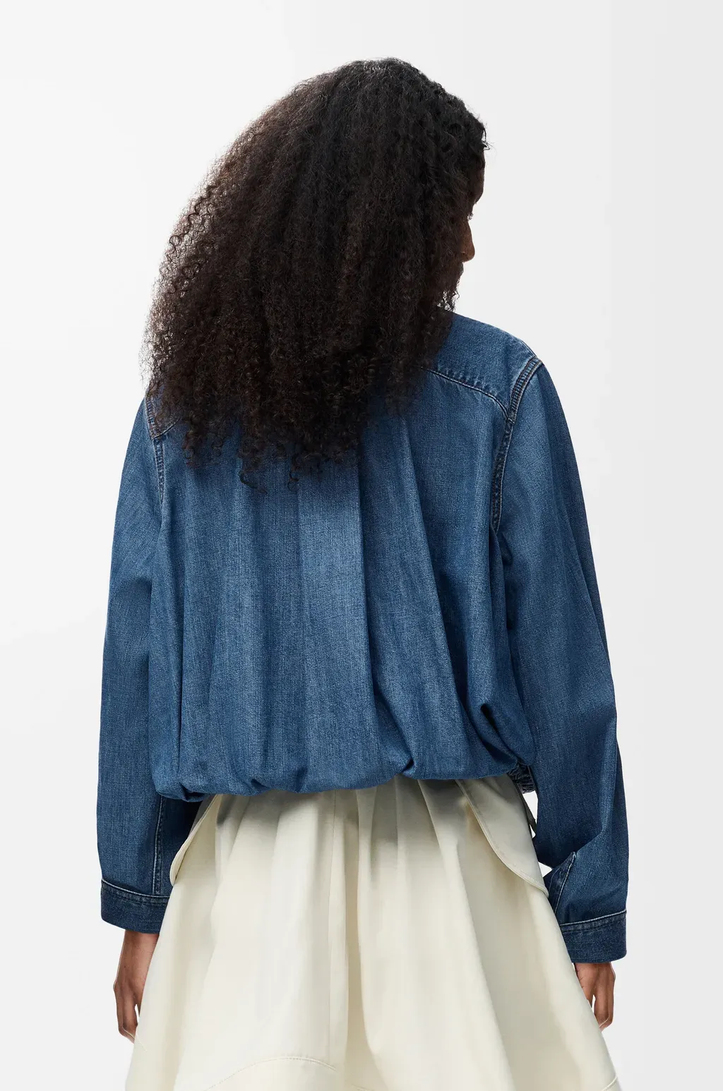Belted Shirt In Denim