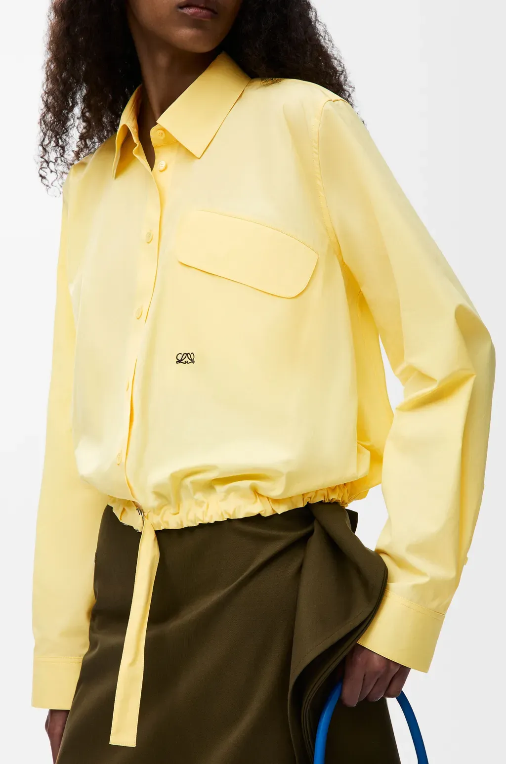 Belted Shirt In Cotton