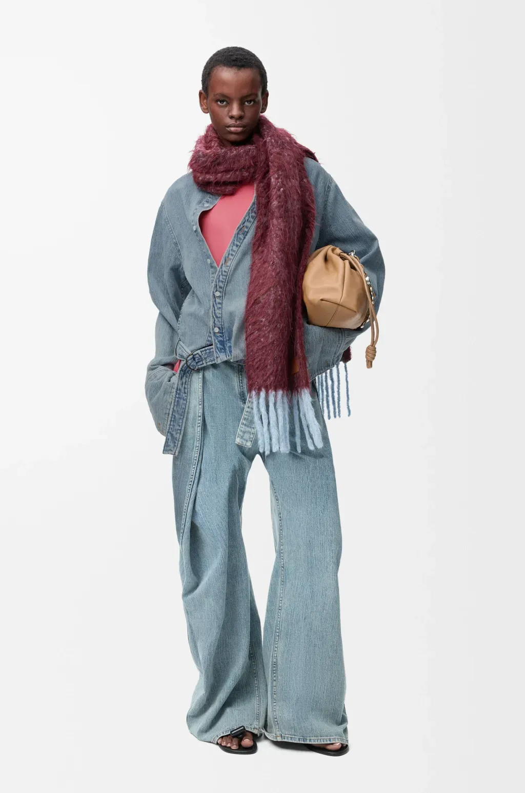 Draped Shirt In Denim