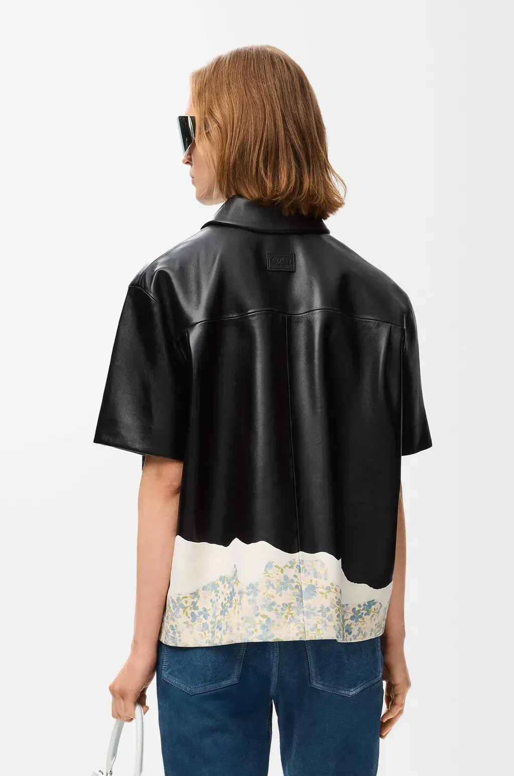 Short Sleeve Shirt In Nappa Lambskin