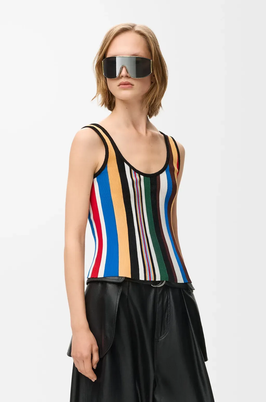 Tank Top In Stretch Viscose Blend