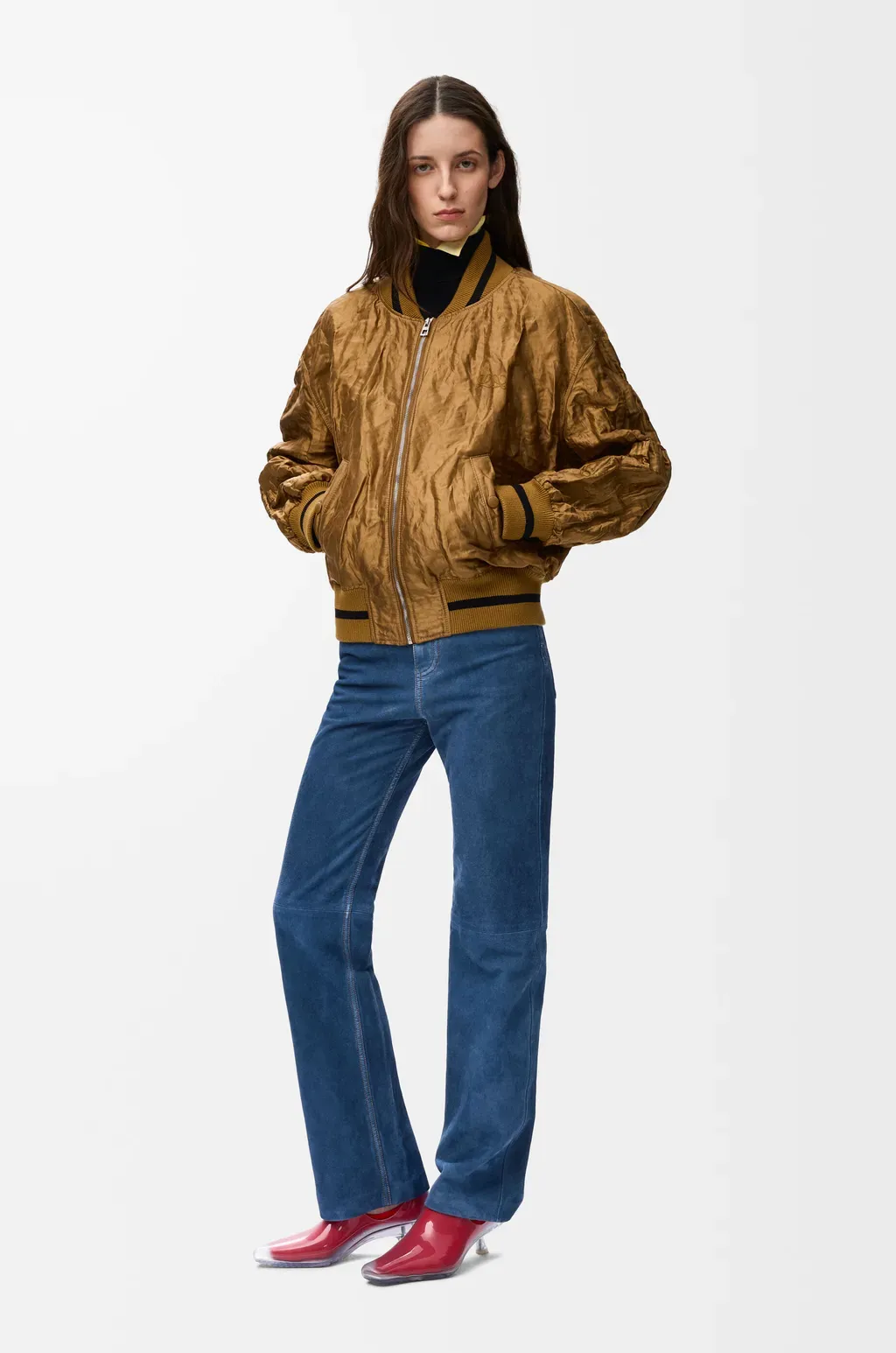 Bomber Jacket In Technical Fabric