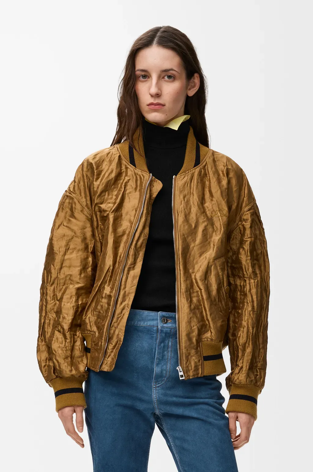 Bomber Jacket In Technical Fabric