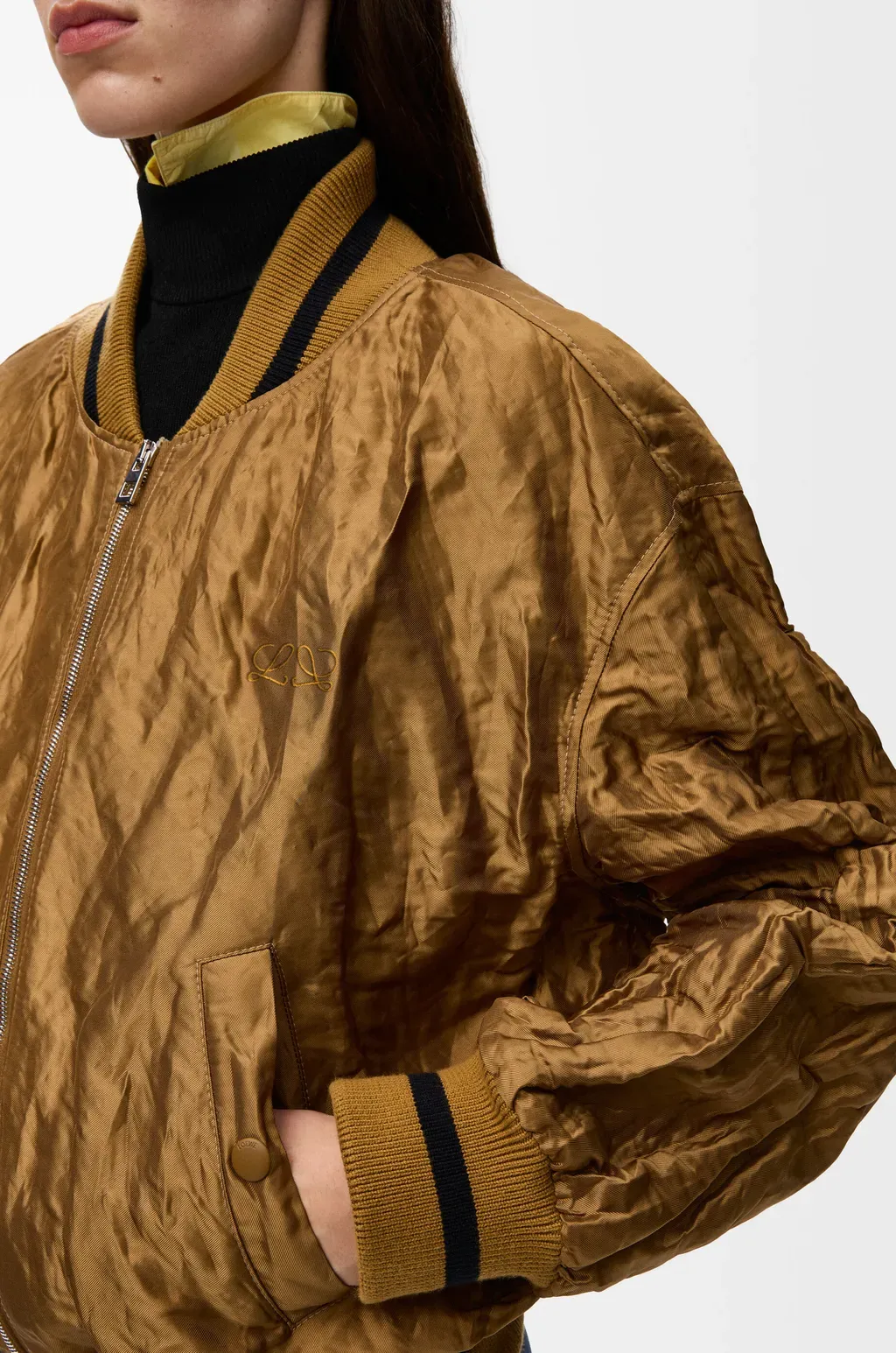Bomber Jacket In Technical Fabric