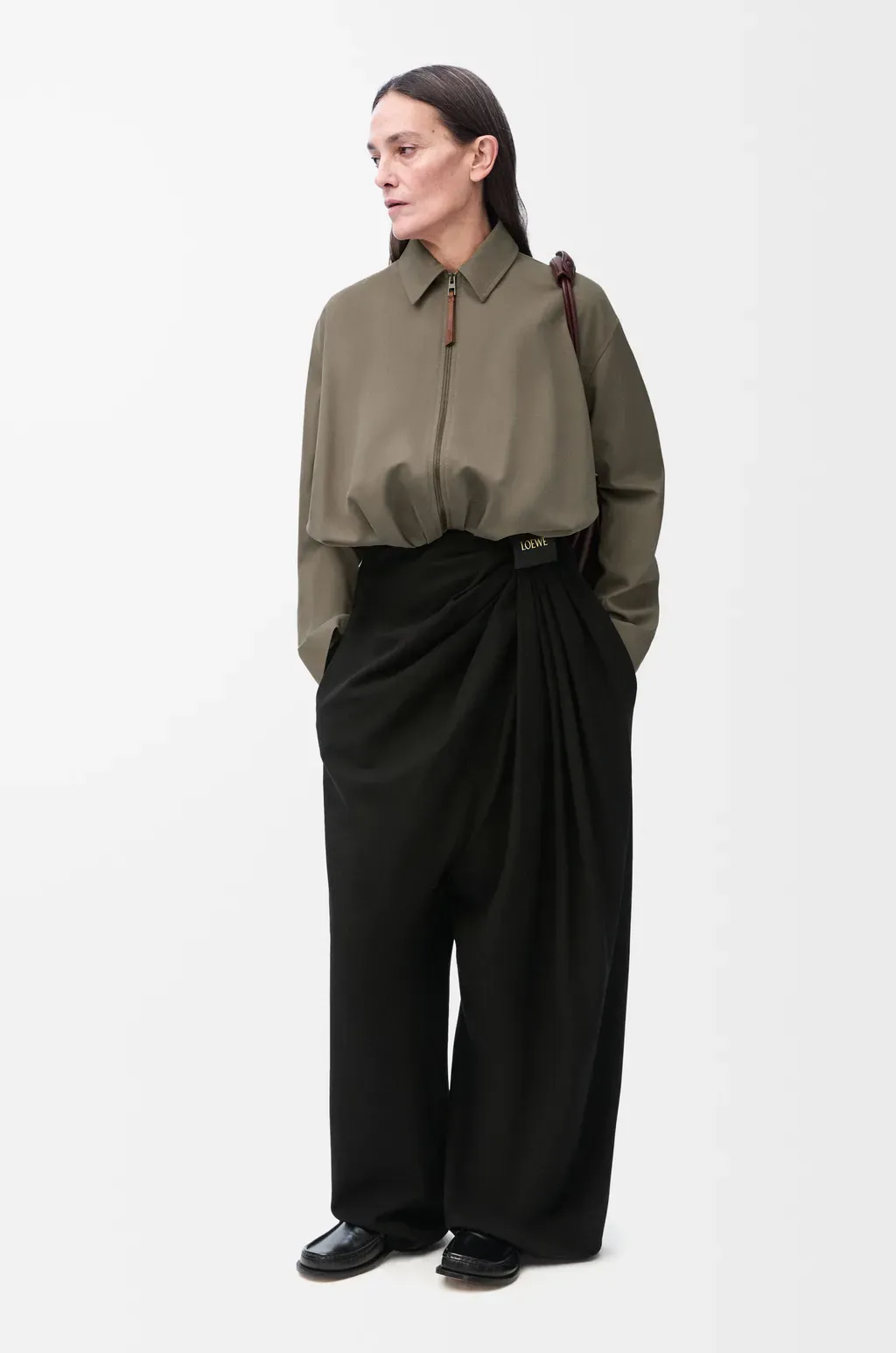 Draped Jacket In Cotton And Silk
