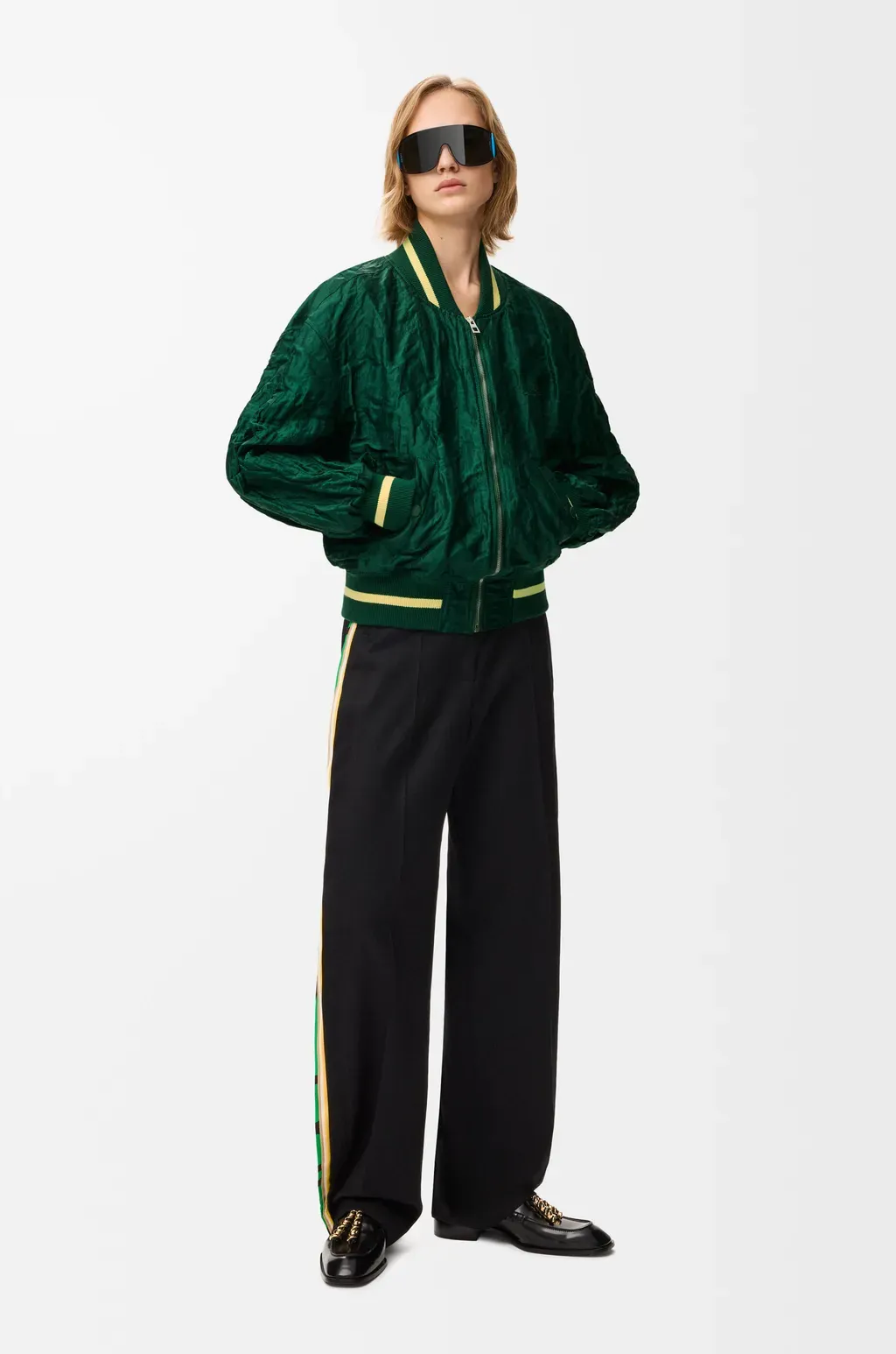 Bomber Jacket In Technical Fabric