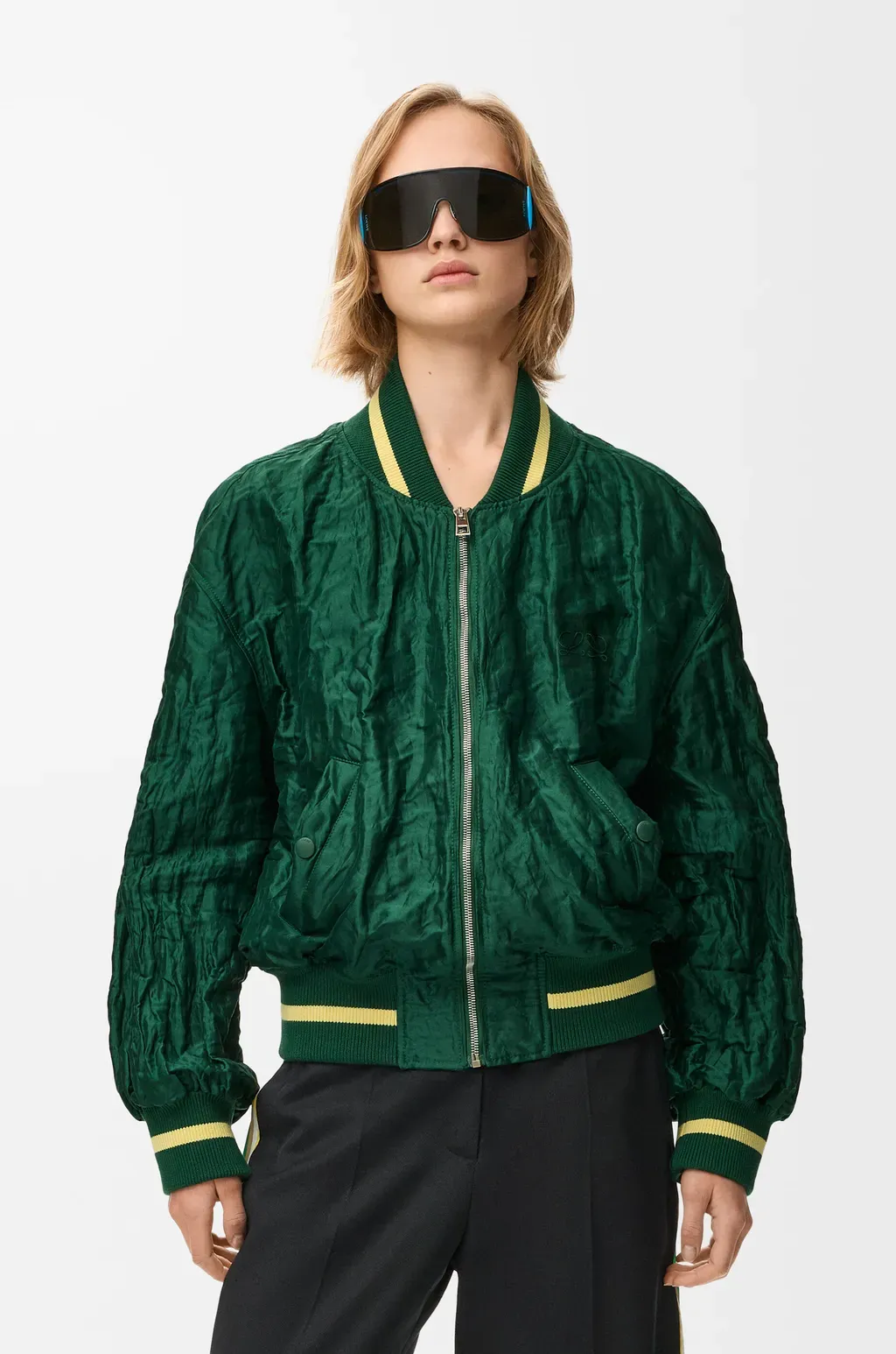 Bomber Jacket In Technical Fabric