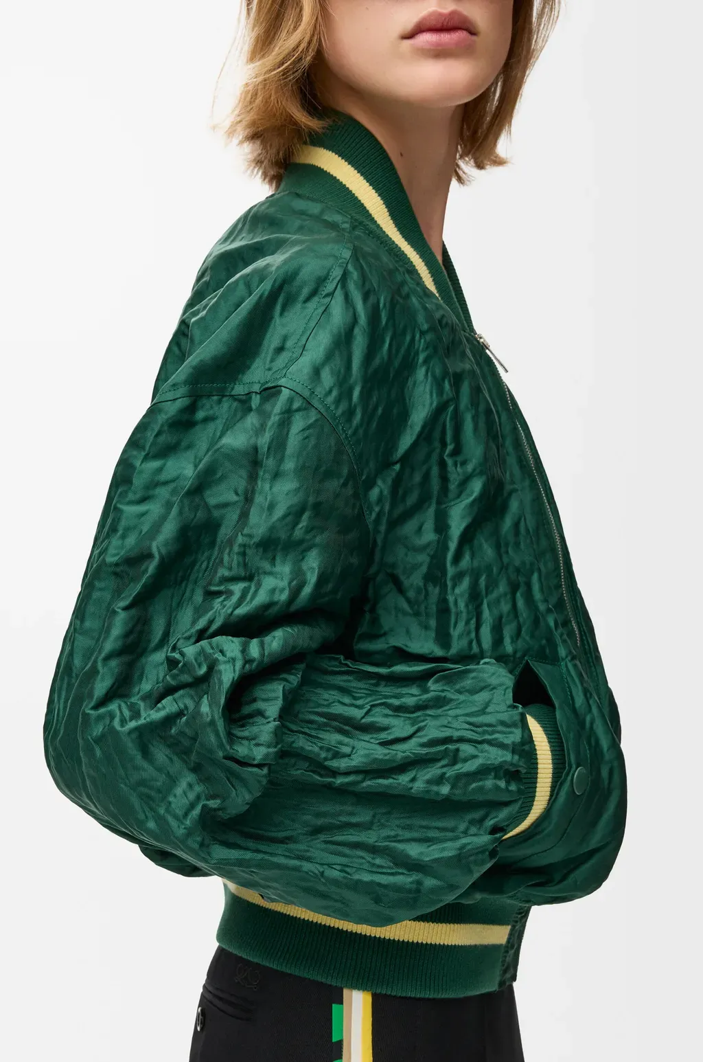 Bomber Jacket In Technical Fabric