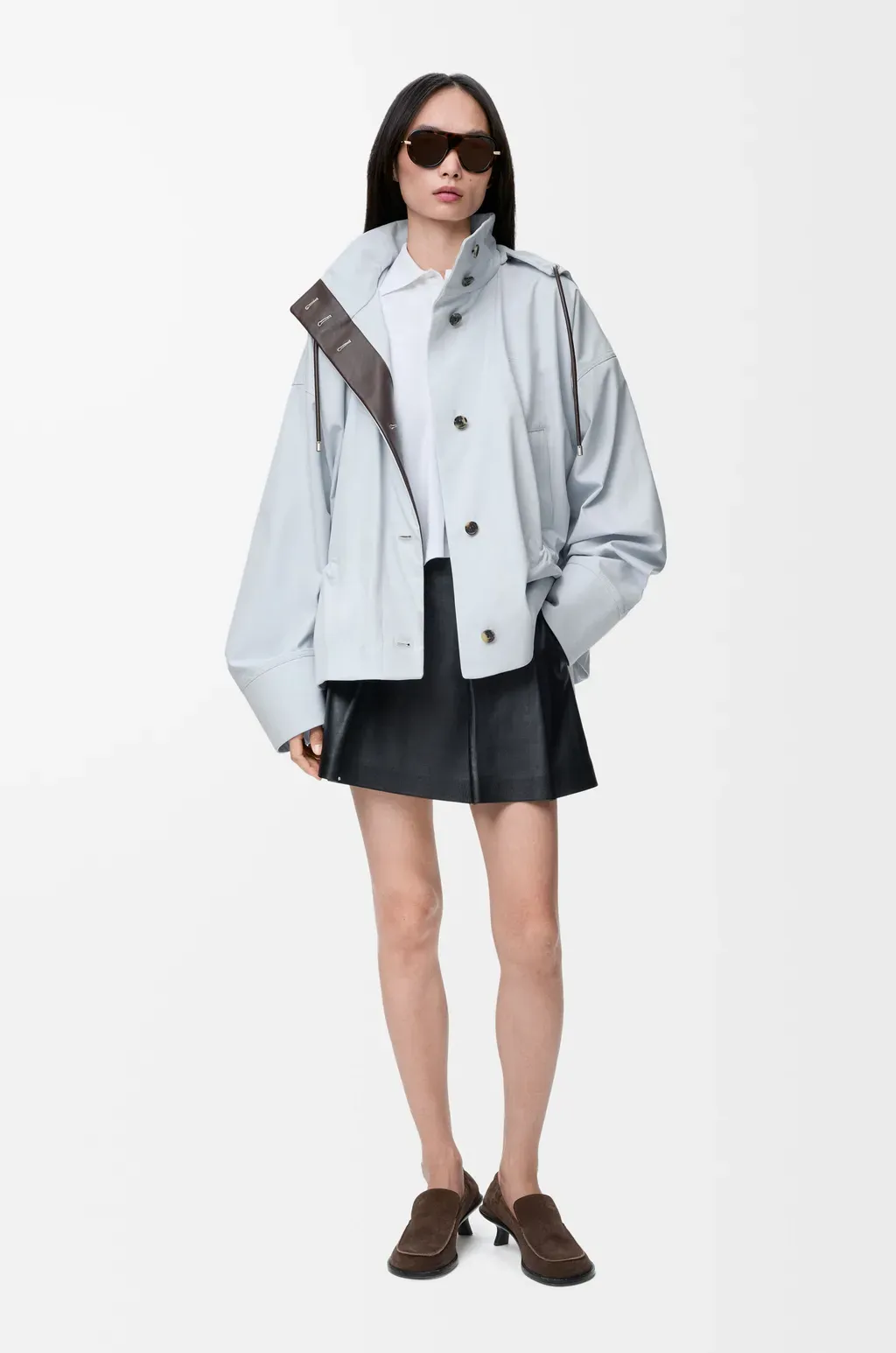 Hooded Jacket In Cotton And Silk