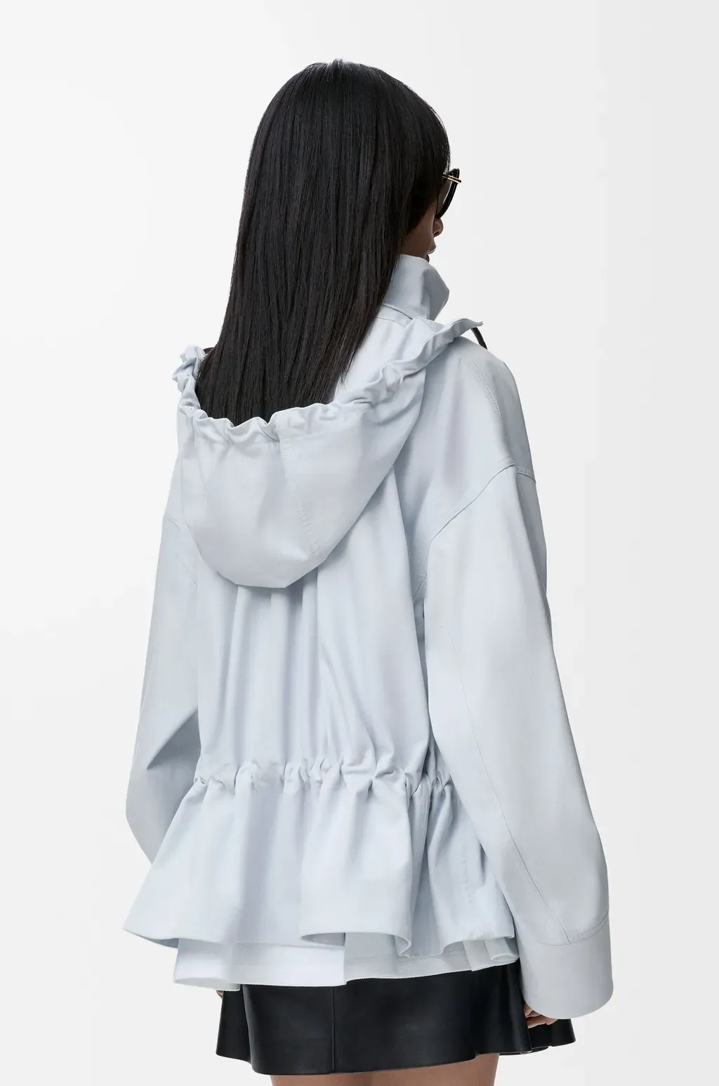 Hooded Jacket In Cotton And Silk
