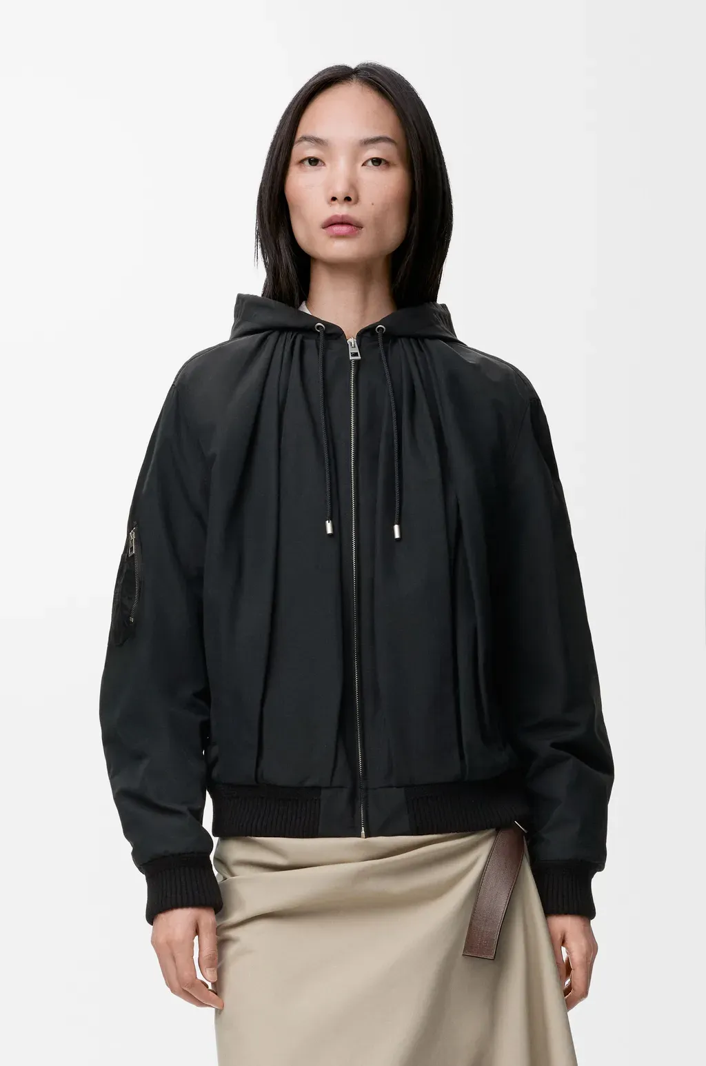 Hooded Jacket In Cotton Blend