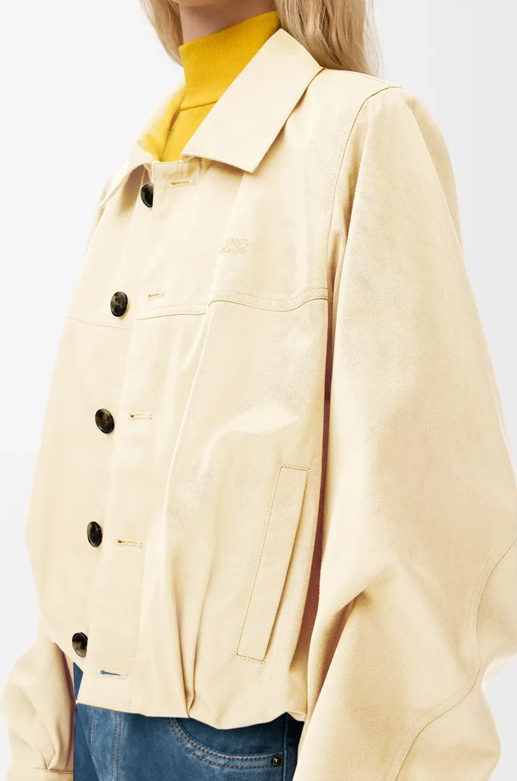 Jacket In Cotton And Silk