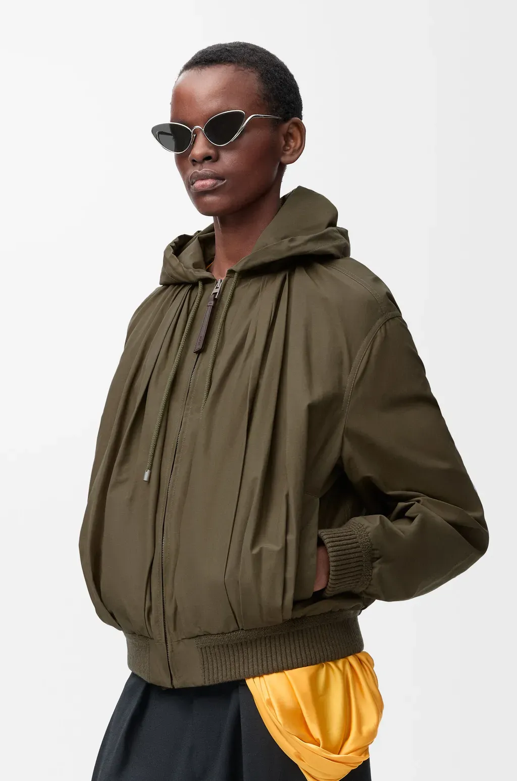 Hooded Jacket In Cotton Blend